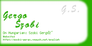 gergo szobi business card